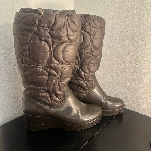 Coach Cantina Brown Winter Boots - Picture 1 of 7